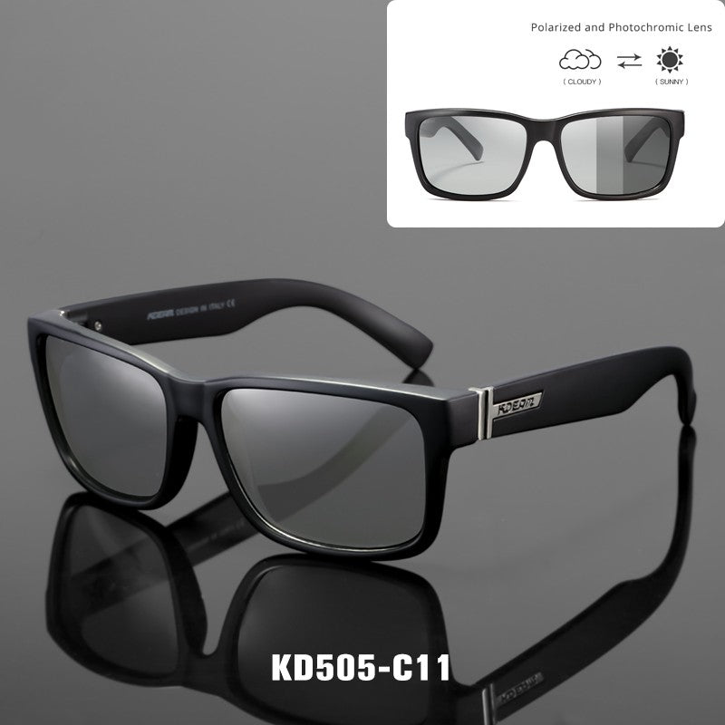 KDEAM Revamp Of Sport Men Sunglasses Polarized Shockingly Colors Sun Glasses Outdoor Driving Photochromic Sunglass With Box