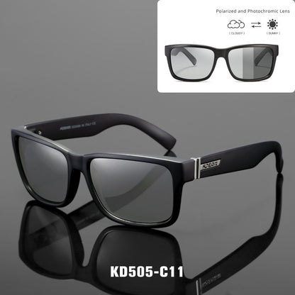 KDEAM Revamp Of Sport Men Sunglasses Polarized Shockingly Colors Sun Glasses Outdoor Driving Photochromic Sunglass With Box