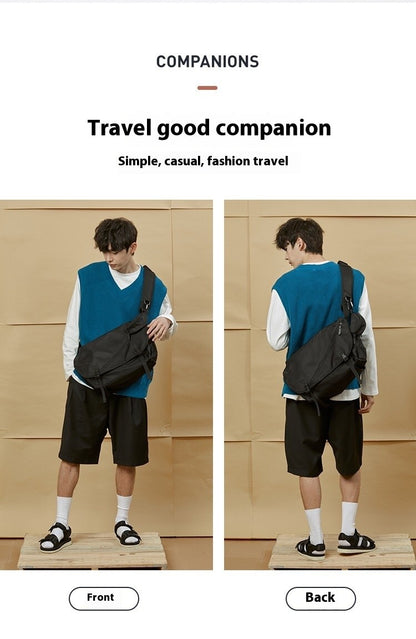 Causal Nylon Shoulder Man Bag Japanese Teenager School Laptop Sling Men's Bag Streetwear Travel Cross Bag Messenger Bags for Men
