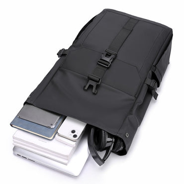 Men's Backpack Roll Top Bag Waterproof Laptop Compartment for Work Travel School Bag Hiking Bookbag Mens Gifts