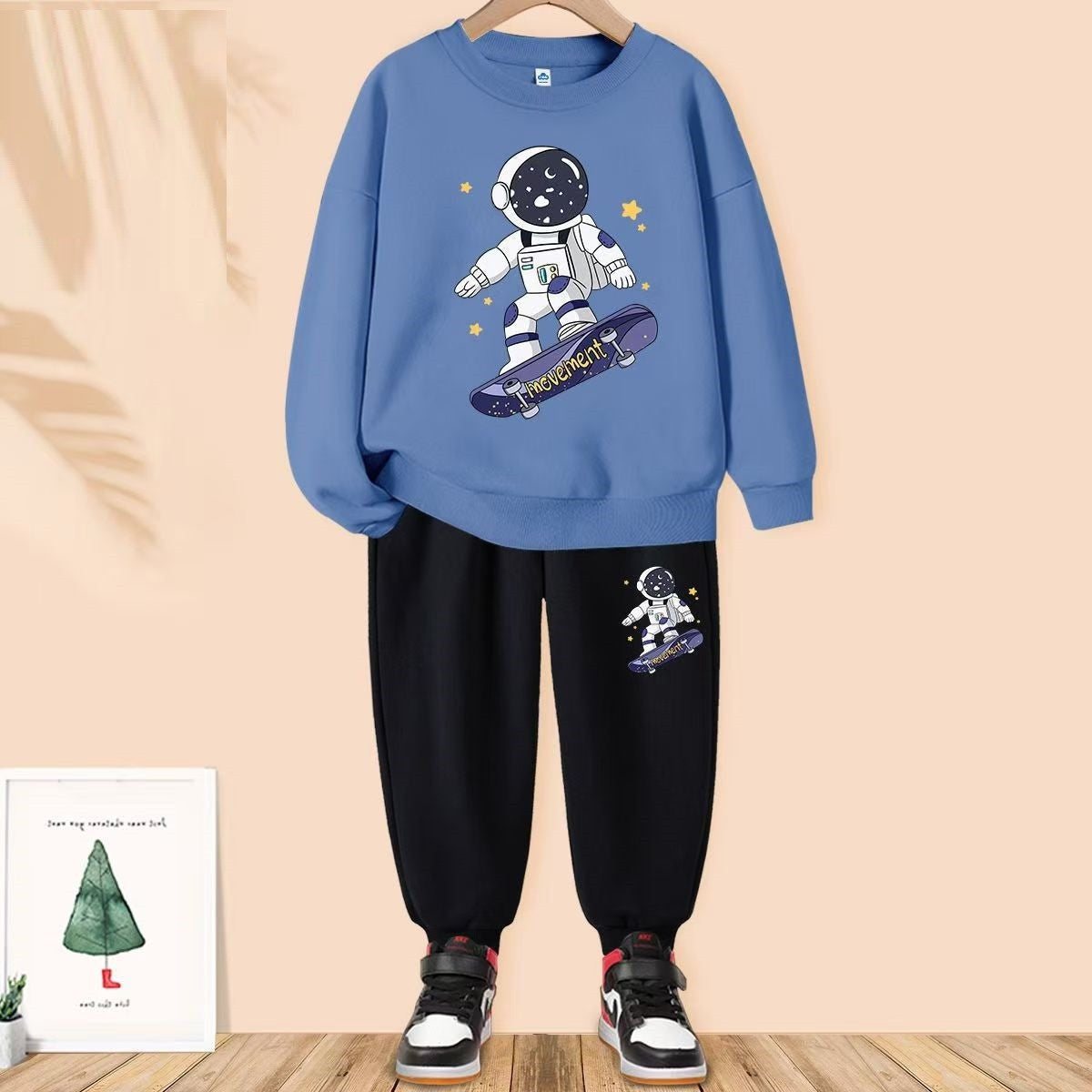 Autumn Baby Girls Clothes Set Kid Boys Letter Printed Sweatshirts Pullover Top And Pants 2 Pieces Suit Children Tracksuits