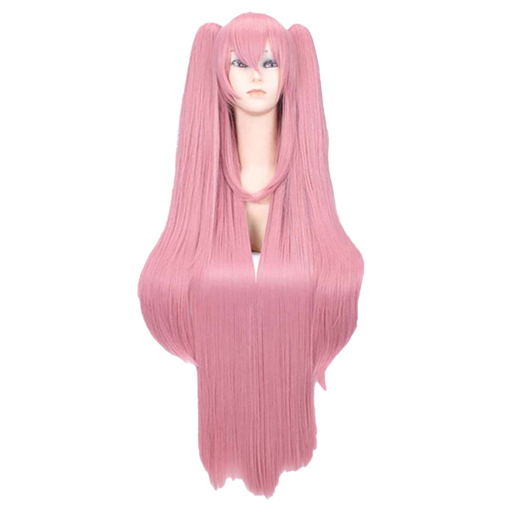 The Ending Seraphim Krul Tepes Cosplay Synthetic Hair 38-Inch Vampire Witch Halloween Theme Party Anime Wig In Cherry Pink