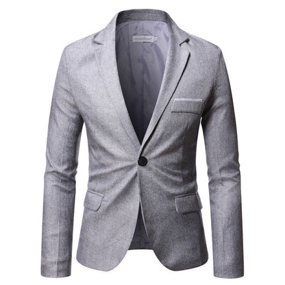 Blazer Pattern Versatile Wedding Men Fashion Business Gentleman Herringbone British Style Professional Casual Performance Blazer