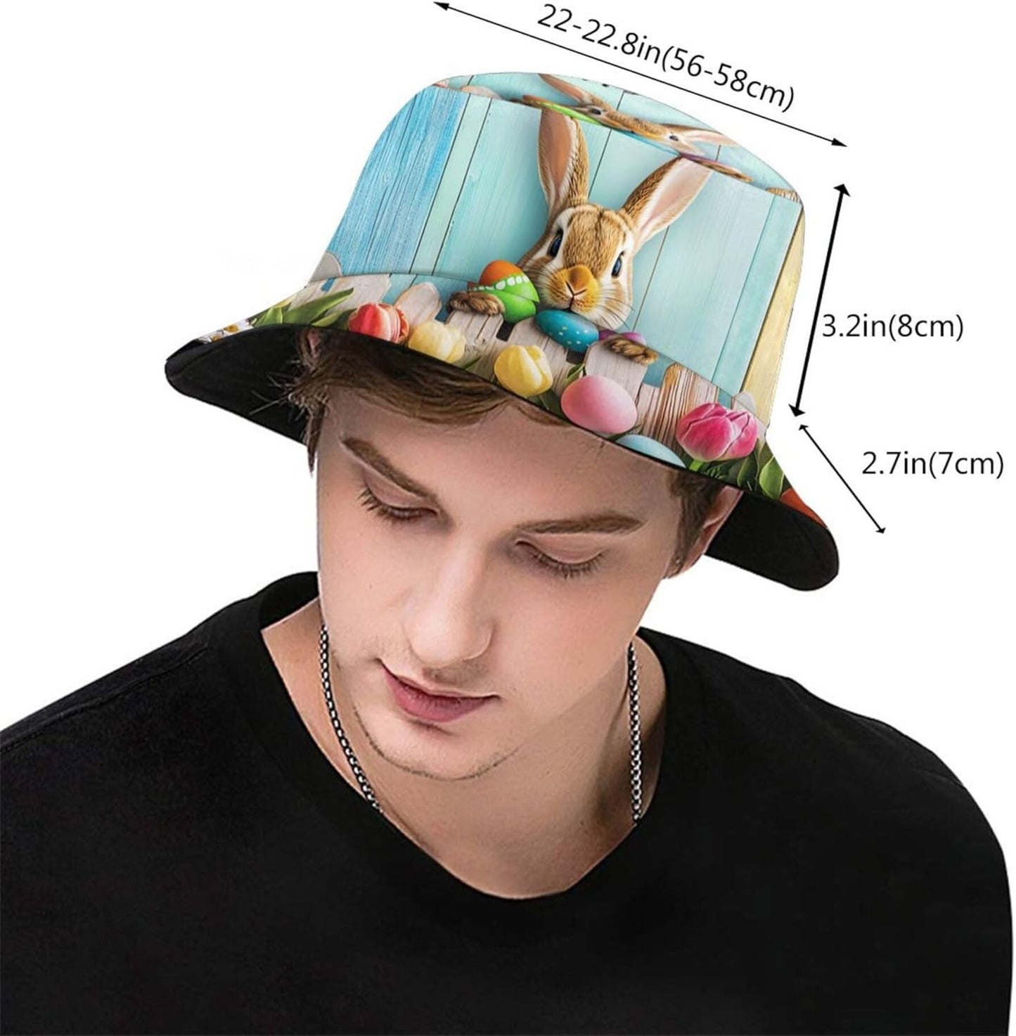 Easter Eggs 4 Bucket Hat for Women Men Summer Travel Beach Sun Cap Easter Hat Outdoor Fisherman Hat Unisex