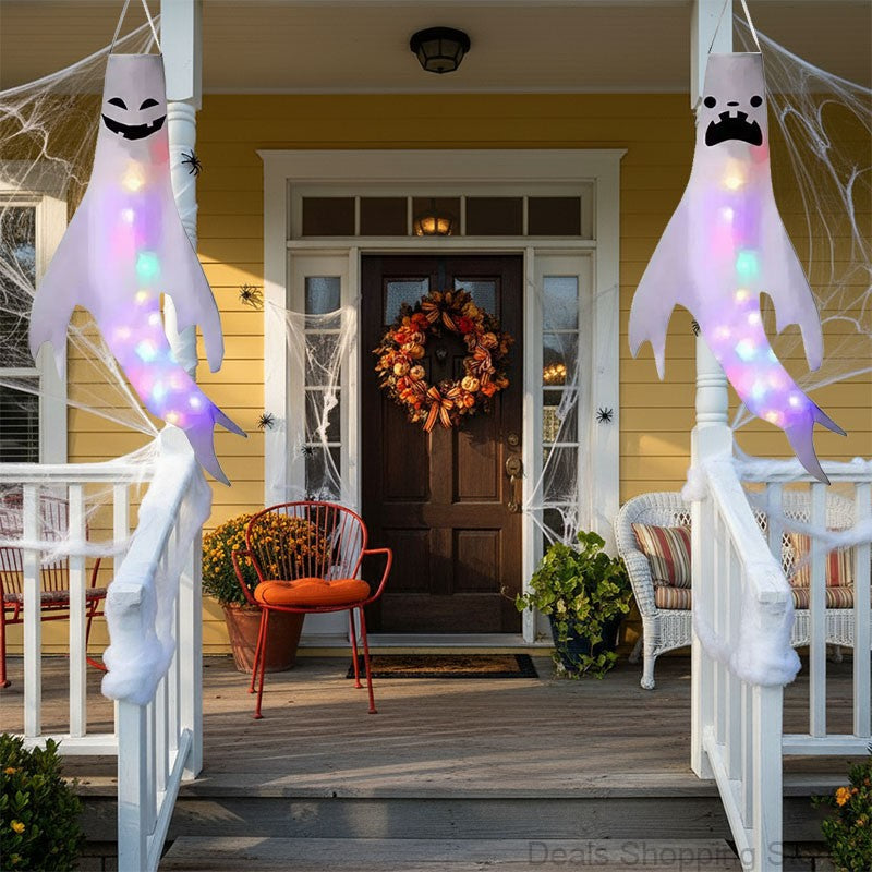 Halloween Decoration, Ghost Wind Tunnel Ghost Pendant, Halloween Party Venue DIY Decorations, Home Scary Ghost Festival Hanging