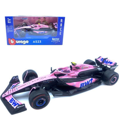 Bburago 1:43 Carro de Fórmula 1 McLaren Mercedes Ferrari SF25 Redbull Racing AlpineA525 Miniatura Colecionável de Metal Fundido Verstappen