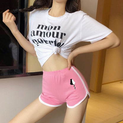 Cotton Sports Shorts Summer Yoga Dance Pants Breathable Workout Running Shorts Dolphin Shorts for Women Sports Shorts