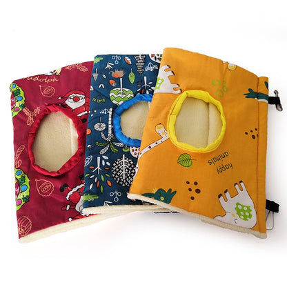 Cama de Rede de Pássaros Quente para Papagaio, Rede Suspensa, Cabana de Veludo, Caverna de Tentilhões, Gaiola, Esconderijo de Pássaros de Pelúcia, Cama de Dormir, Baloiço