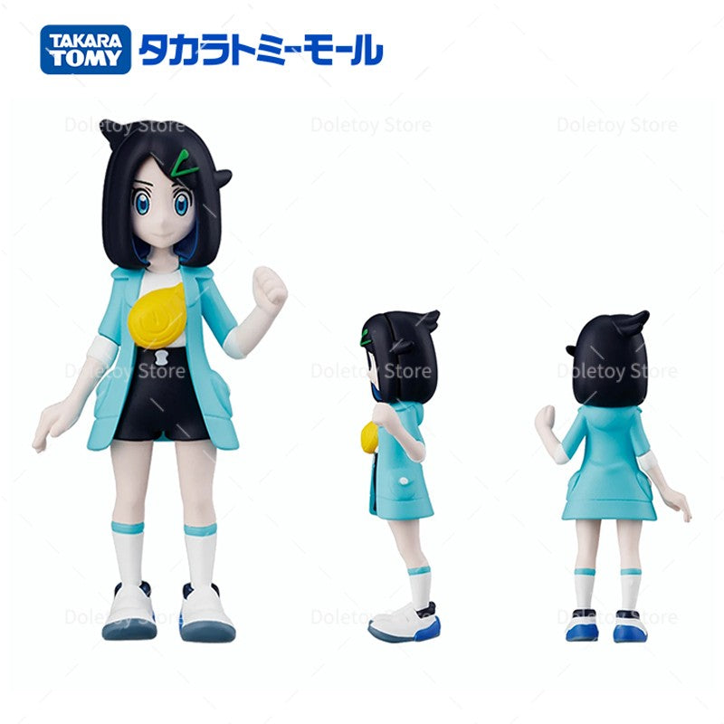 TOMY Pokémon Boneco Treinador Friede Ash Ketchum Leon Liko Cynthia Takara Tomy Bonecos de Ação PVC Série Coleção Monstro Brinquedos