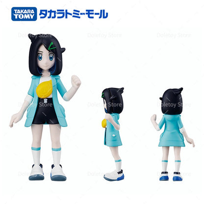 TOMY Pokémon Boneco Treinador Friede Ash Ketchum Leon Liko Cynthia Takara Tomy Bonecos de Ação PVC Série Coleção Monstro Brinquedos