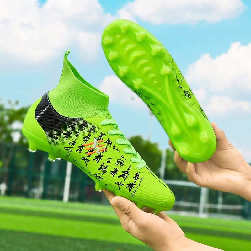 New Soccer Boots Men Football Shoes Cleats Professional Soccer Shoe High-Tops Non-Slip Spikes for Big Boys Wide Training Sneaker