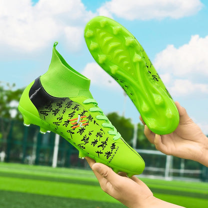 New Soccer Boots Men Football Shoes Cleats Professional Soccer Shoe High-Tops Non-Slip Spikes for Big Boys Wide Training Sneaker