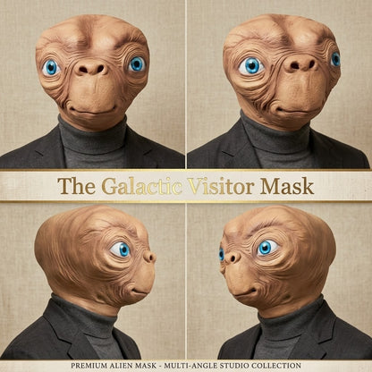 Realistic Alien Latex Mask Extraterrestrial Big Eyes Full Head Mask Sci-Fi Space Creature Cosplay Costume Halloween Party Horror