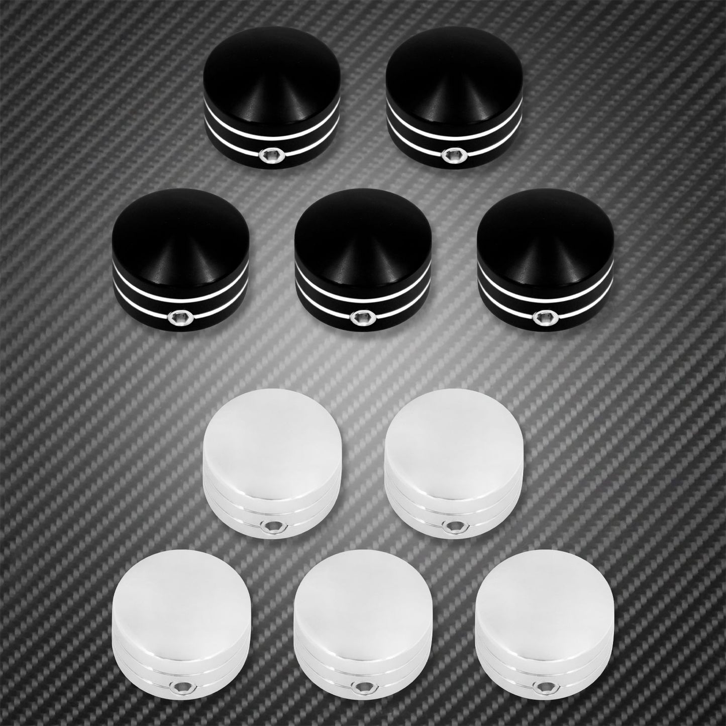 Kit de Parafusos de Coroa Traseira de Motocicleta Preto/Cromado para Harley Touring Road King Street Glide Sportster XL 883 Softail