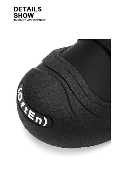 Large-size Autumn High-top Versatile Black Shoes, Men's Outdoor Anti-slip and Wear-resistant Casual Leather Boots