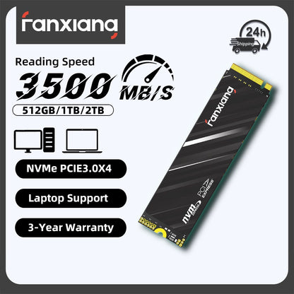 Fanxiang S501Q 3500MB/s M.2 SSD Disco Rígido 512GB 1TB 2TB PCIe 3.0 NVMe M2 SSD Unidade de Estado Sólido Interna para Laptop Desktop PC