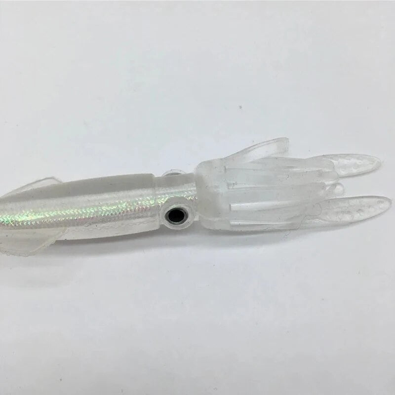 BURLE Luminous Soft Lures Mix Polvo Oleado Saias Macias Lulas Iscas Artificiais Lula Artificial Jig Iscas de Pesca Personalizadas