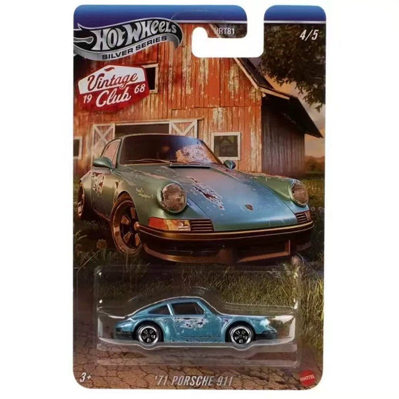 2026 New Hot Wheels Silver Series Retro Series 911 HRT81 Classic Club Alloy Car Collection Model