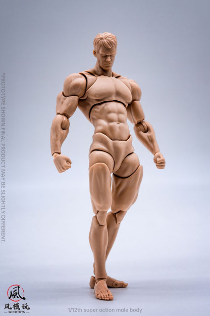 Wind Toys Corpo Masculino Articulado Super Flexível Escala 1/12 16cm Soldado Masculino Branco Amarelo Preto Boneco Articulado Modelo de Boneco de Ação