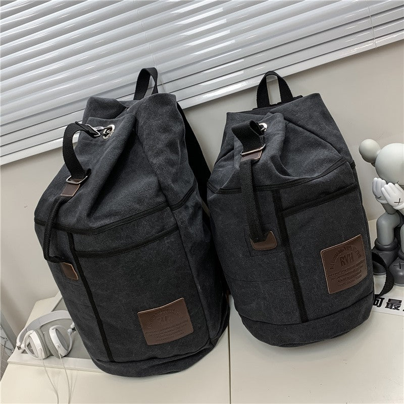 Mochilas de viagem masculinas esportivas de grande capacidade, bolsa de ombro de lona, mochila masculina para caminhada, mochila esportiva masculina, ao ar livre