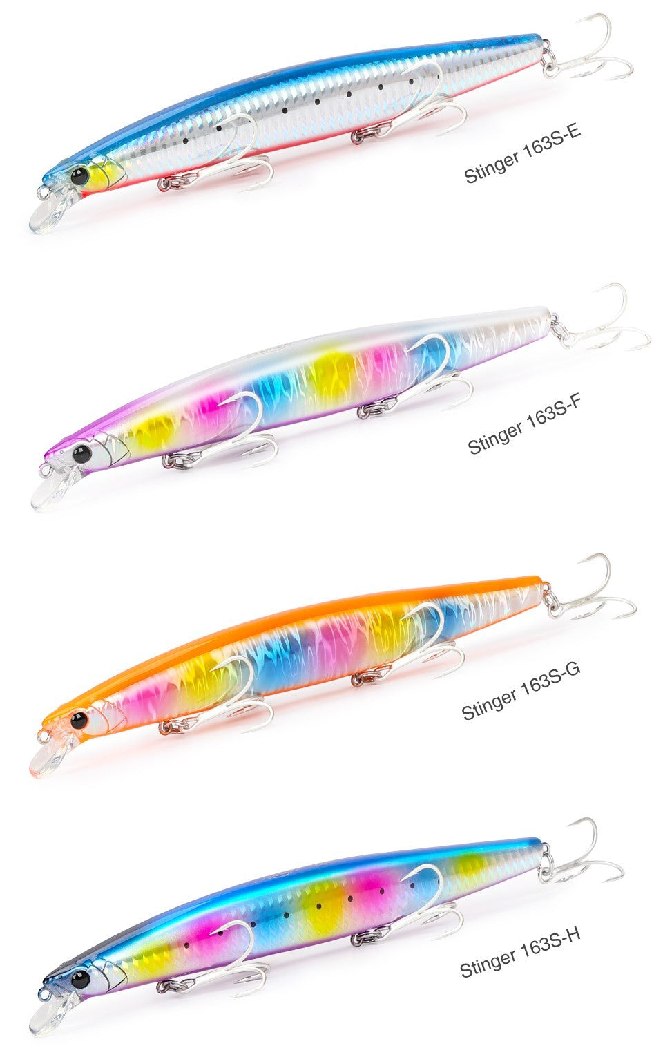 TSURIKNOYA STINGER 163S Isca Artificial Minnow de Fundo para Água Salgada com Lançamento Ultra Longo 163mm 34.2g Iscas Rígidas para Robalo