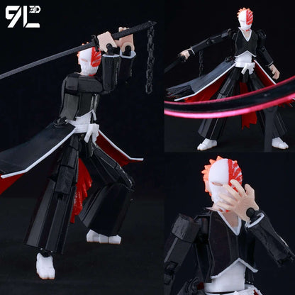 9L3D Lucky13 Titan 13 Ichigo Kurosaki Anime Action Figure Dummy 13 Espada Posável Máscara Oca Modelo Decoração Surpresa de Aniversário