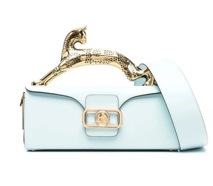 Elegant Fashion Luxury Brand Replica Handbag for Women New In High-Quality Metal Handle Designer Shoulder Bag Rectangular Shape