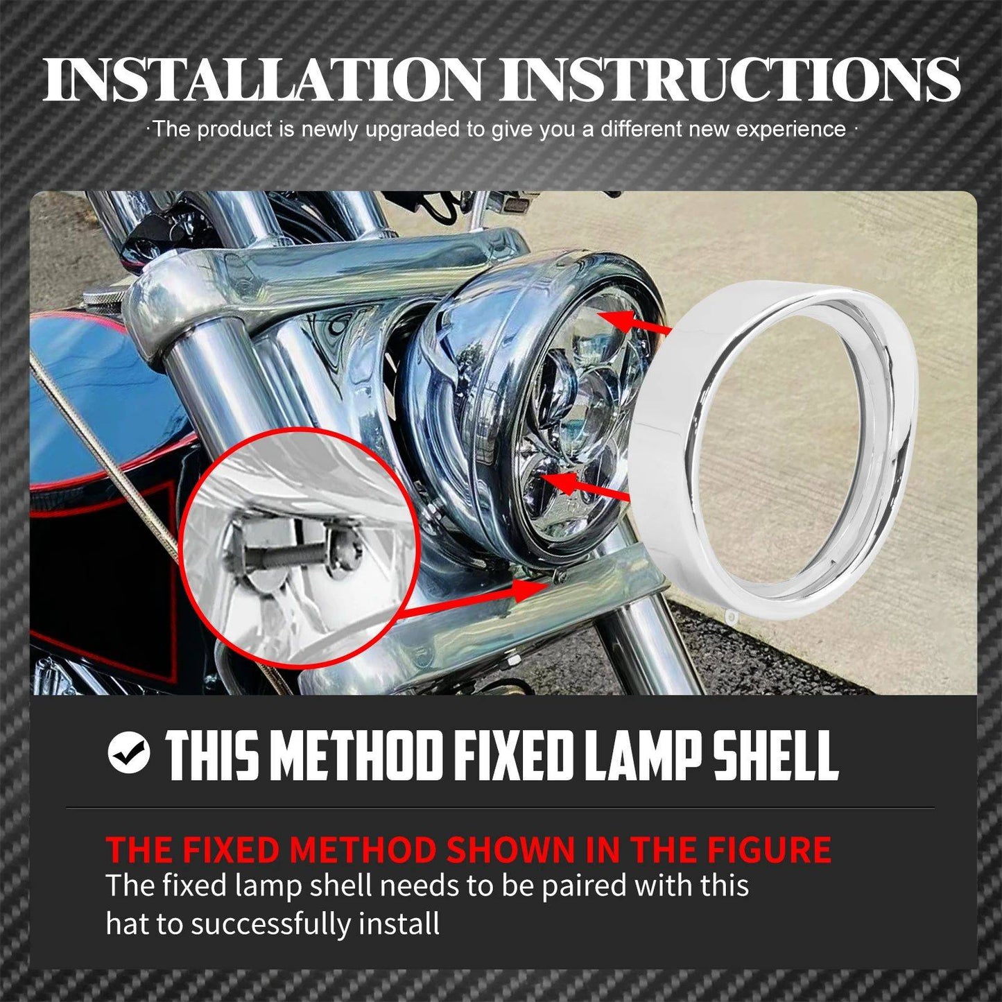 Moldura do Visor da Motocicleta Aro do Farol Anel de Acabamento Capa do Farol de LED Para Harley Softail Fat Boy FLSTC FLST FLSTFB 1994-2017 FLRT 15-Up