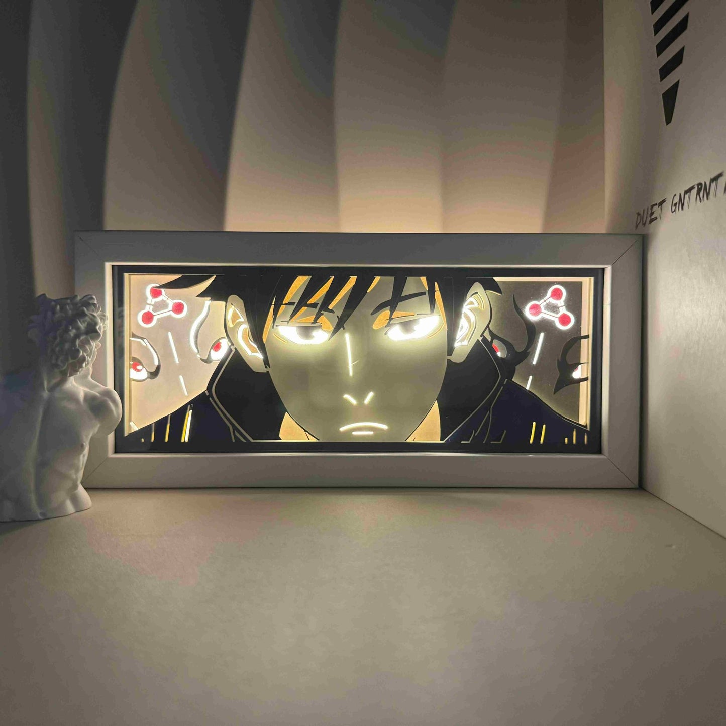 Anime Cartoon series paper-cut light room bedroom night light atmosphere light remote control colorful light box