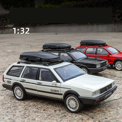 Diecast 1:32 VW SANTANA Wagon Alloy Car Model with Sound Light Children Boy Birthday Gift Toy Vehicles Miniature Voiture