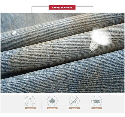 MIJKO Tie Dye Splatter Paint Denim Jeans Men's Loose Wide Leg Jeans American TJ131