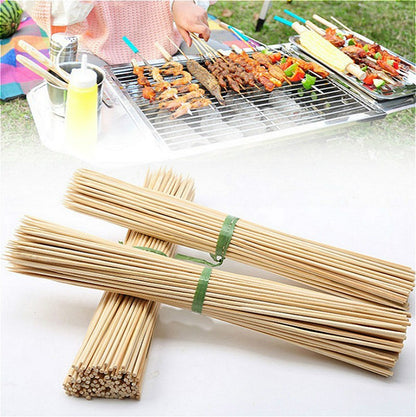 30/50PCS Disposable Wooden Grill Grilling Bbq Tools Outdoor Cooking BBQ Sticks Bamboo Skewers Barbecue Tools Fruit Sticks