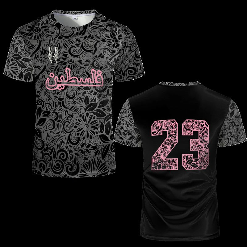 Palestine Football T Shirts Summer Fashion Short Sleeve Palestinian Flag 3D Printed T-shirts Casual O Neck Loose Mens Tops Tees