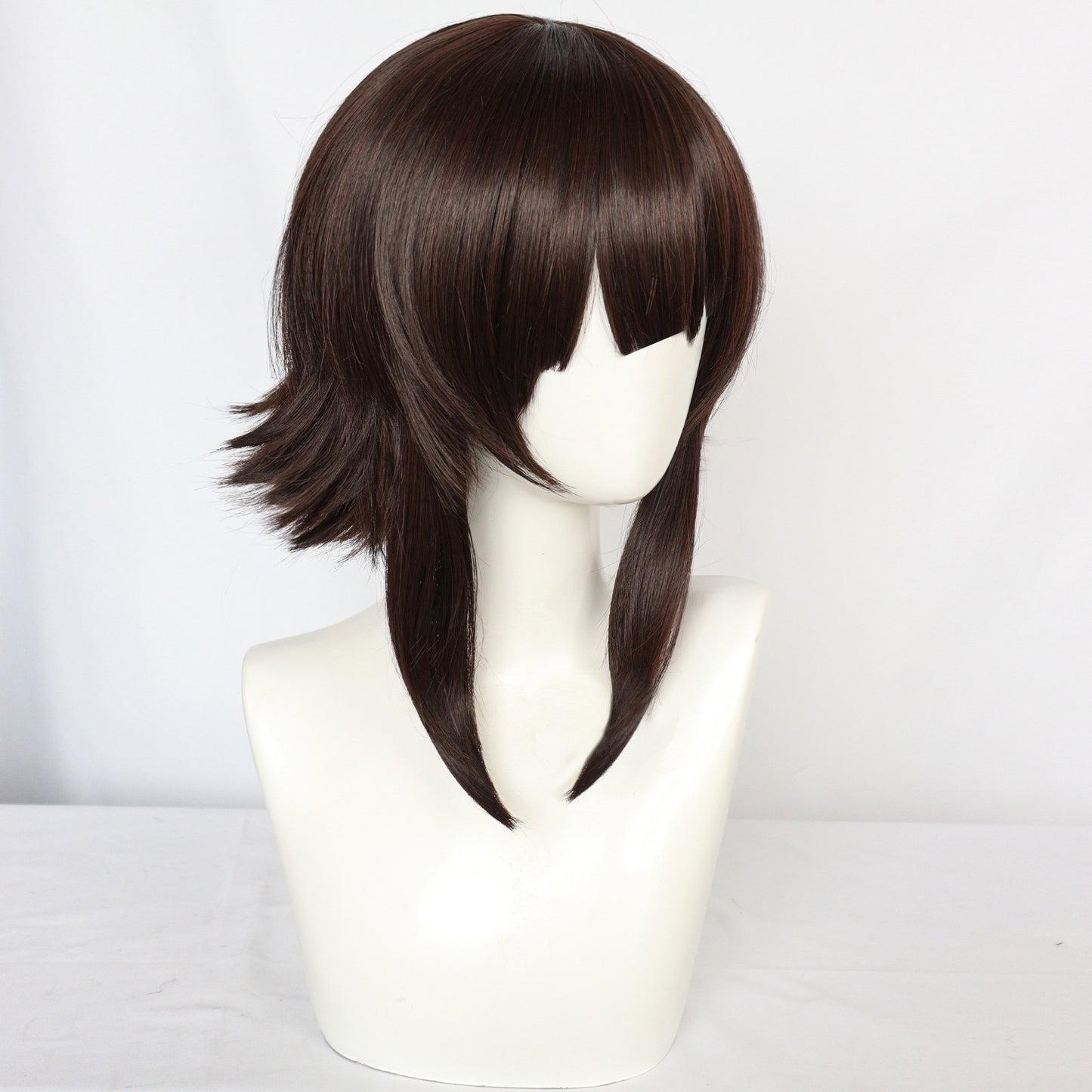 Cabelo Sintético Castanho Curto Liso Oferecendo Bênçãos para um Mundo Melhor Peruca de Cosplay para Halloween Natal