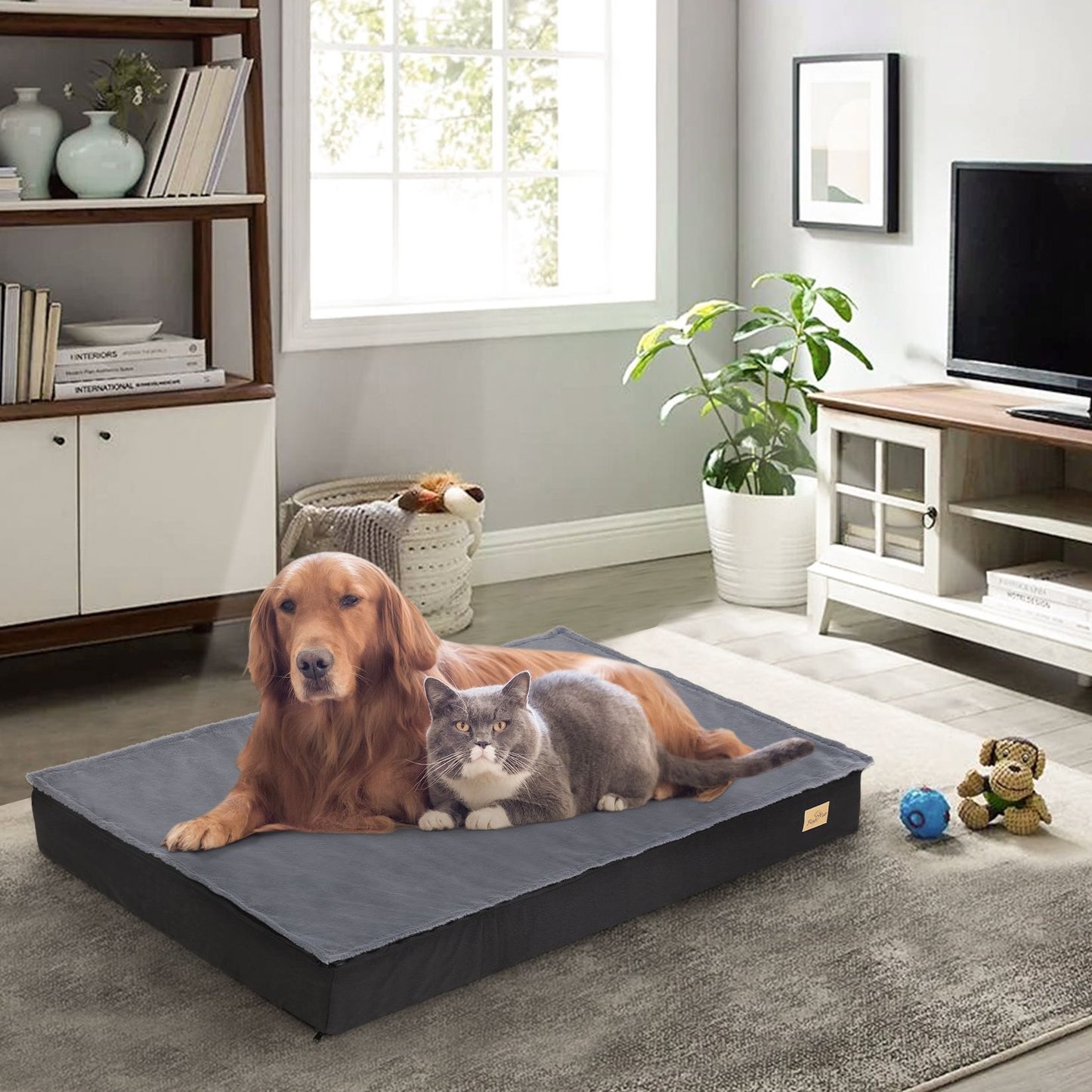 Camas laváveis para cães grandes Confortável Cama ortopédica para cães de espuma Travesseiro para animais de estimação Cama para cães de canil