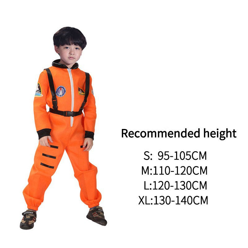 Adult Astronaut Spacesuit Jumpsuit Cosplay Costume Kids Bodysuit Flight Suit Halloween Costume Performance Costumes