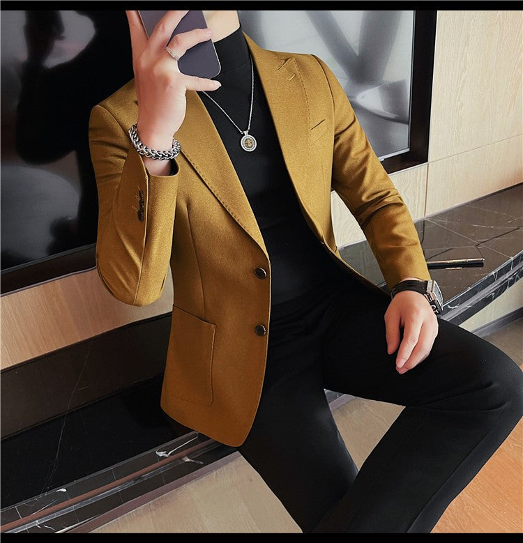 Blazer Jackets Men's Clothing High Quality Autumn Winter Thick Warm Mens Jackets And Coats Business Formal Wear Slim Fit Blazers