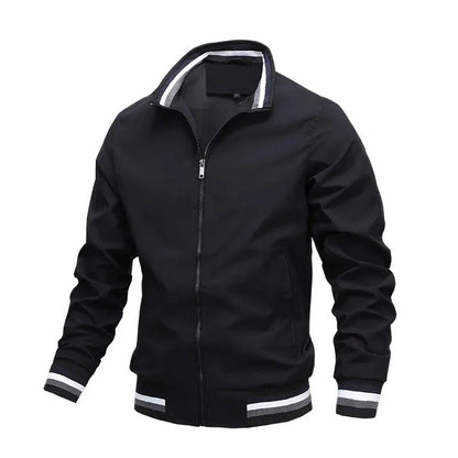 Spring And Autumn Fashion Stand-Up Casual Zipper Jacket High Quality Aviator Jacket Windproof Rainproof Outdoor Sports Jacket