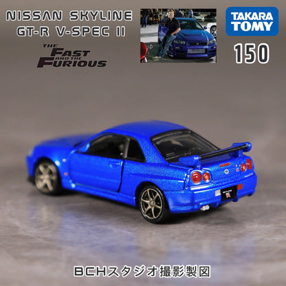 TOMY GTR R34 Skylin Carros de Liga Fundidos e Veículos de Brinquedo Modelo de Carro em Miniatura Escala de Modelo de Carro Para Crianças