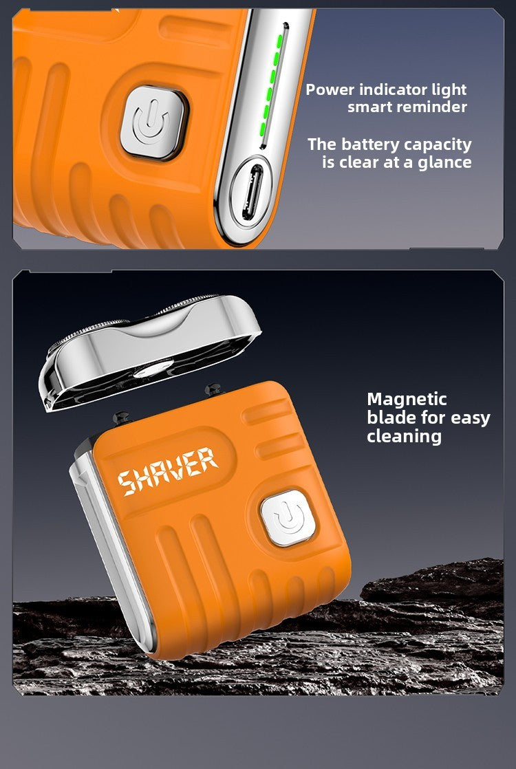 Waterproof Electric Smart Shaver Travel Razor Mini Dual Blade Shaver Men Shaver Portable Beard Trimmer Remover Rechargeable