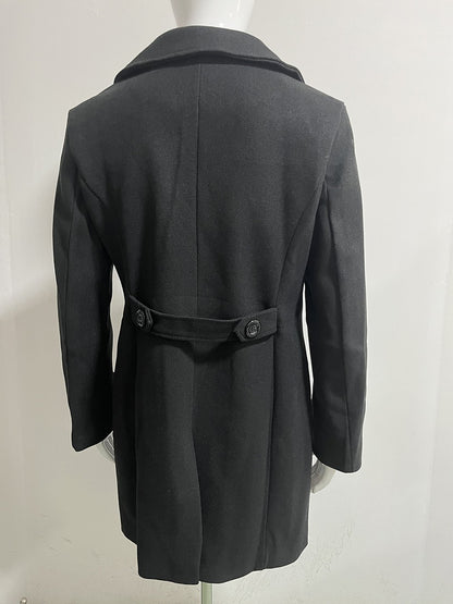 Men's autumn and winter new collection men's coat casual fashion double breasted mid length men's top coat