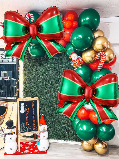 2pcs Christmas bow balloons, Christmas, wedding, birthday party supplies, bow theme, party event decoration, holiday celebration