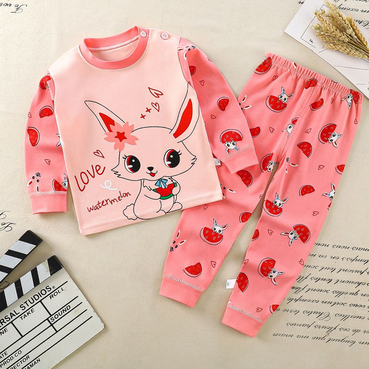 Cute Minnie Little Girl's Set 2024 Children's Cartoon baby girls clothes Spring Baby boys clothes Toddler Print kids clothes Set