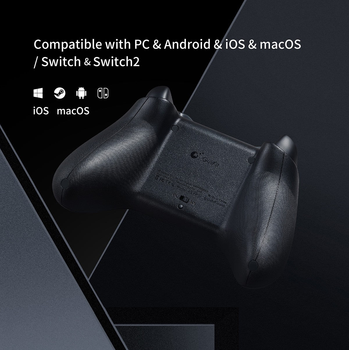 GuliKit ES Pro E-Sports Controller for Nintendo Switch 1/2 Wireless Gamepad with TMR Joystick for PC Windows Android iOS macOS