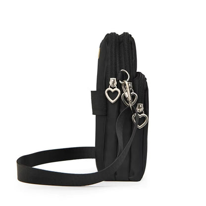 Men's multi-functional and women's simple mobile phone small bag, a niche crossbody bag for daily commuting