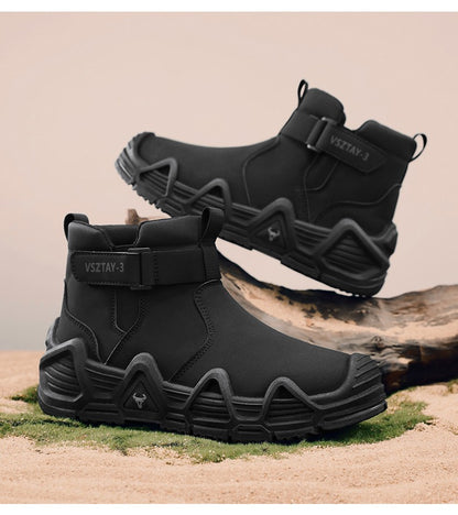 Men's casual sports shoes, high-top breathable outdoor hiking and mountaineering shoes, men's travel walking shoes