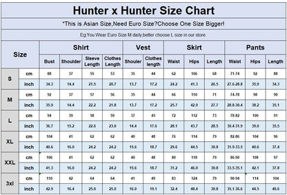Anime Manga Hunter x Hunter Kurapika Cosplay Costume Wig Fingers Rings Chain Earrings Anime Uniforms Halloween Party Outfits