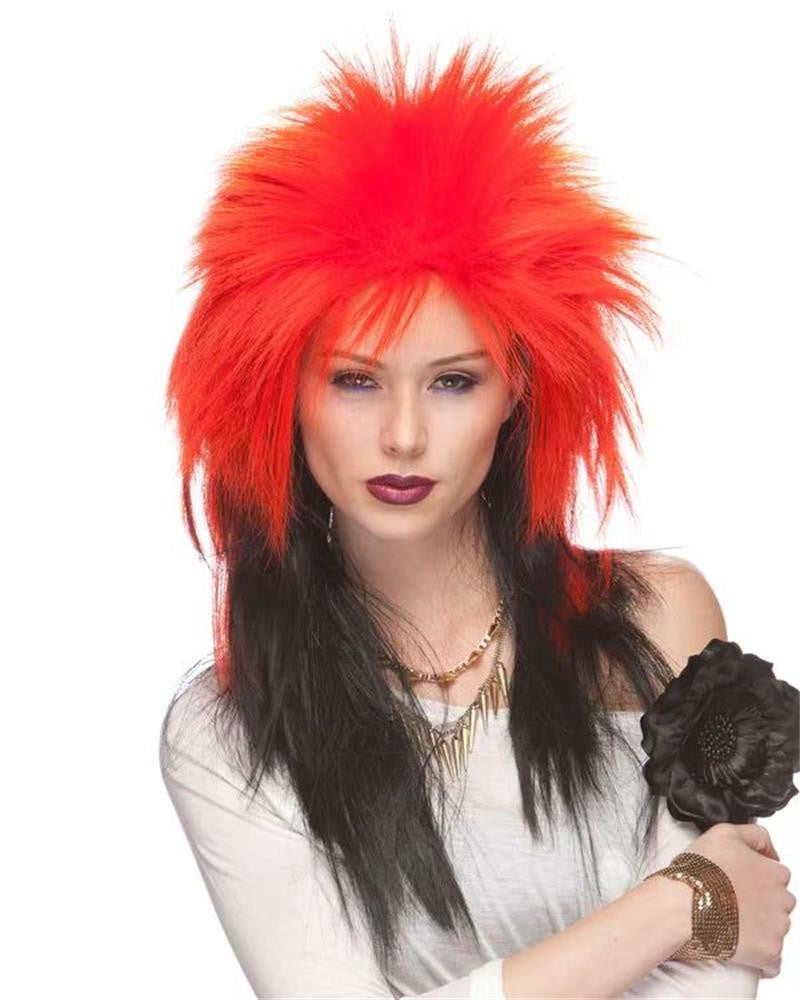 Nova Peruca Sintética de Cabelo Liso e Comprido Matt Kill, Fibra Química, Estilo Punk Rock Fofo para Festa de Halloween