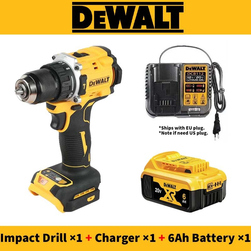 Furadeira de Impacto DeWalt 20V Original DCD805 Brushless Hummer Furadeira Elétrica Compacta Parafusadeira Ferramenta Elétrica Combo com Bateria