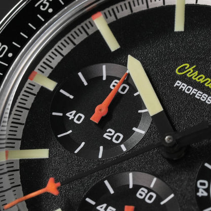 Watchdives WD1863 Mechanical Quartz Watches Black Spaces VK63 Chronograph Sports Watches Man Bubble Sapphire Waterproof Watch